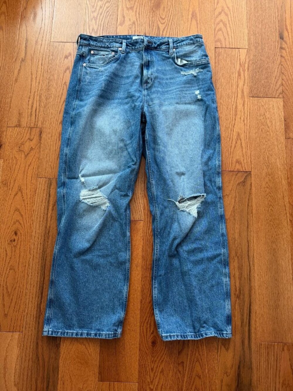Tommy Hilfiger Betsy Loose Jeans Women 18 Waist 34 Baggy Grunge Y2K Distressed